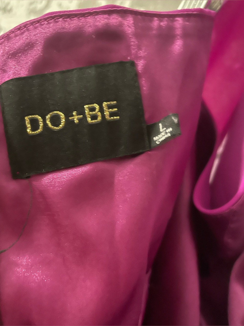 DO+BE Hot Pink Halter Mini Dress Size Large | Deep Plunge Open Back Cocktail - Picture 8 of 9